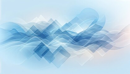 Tranquil Blue Geometric Gradient Background