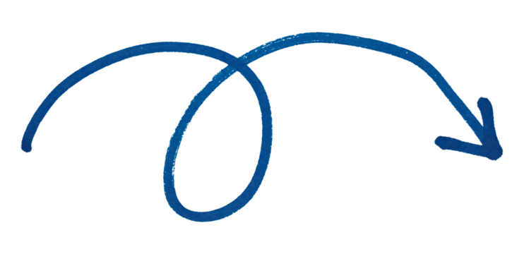 Blue arrows isolated on transparent background