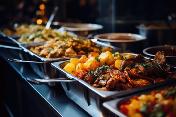 Close up of a buffet - obrazy, fototapety, plakaty