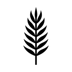 Tree branch icon. Leaves plant, isolated 