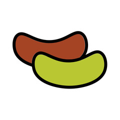 Fototapeta premium Bean Sugar Sweet Filled Outline Icon