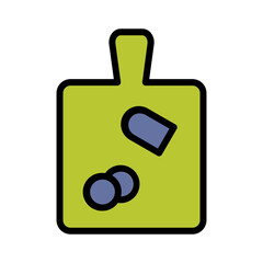 Board Cutting Food Filled Outline Icon