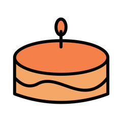 Dessert Food Cake Filled Outline Icon