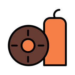 Donut Food Bakery Filled Outline Icon