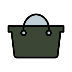 Bag Beach Style Filled Outline Icon