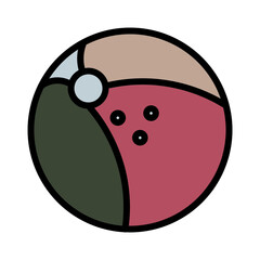 Ball Beach Game Filled Outline Icon