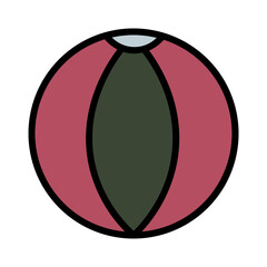 Ball Beach Tour Filled Outline Icon