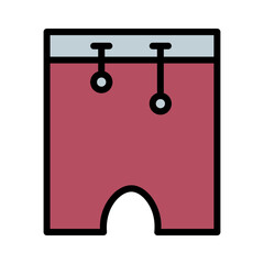 Beach Sea Shorts Filled Outline Icon