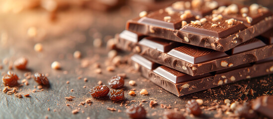 close up of different type of chocolate with nuts