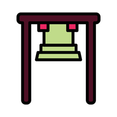 Fun Park Slide Filled Outline Icon