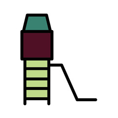 Fun Park Slide Filled Outline Icon