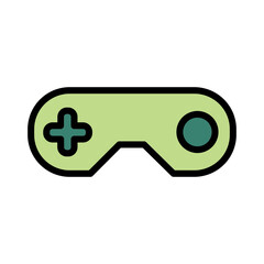 Game Joystick Kid Filled Outline Icon