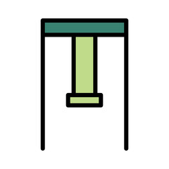 Kid Park Swing Filled Outline Icon