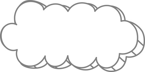 3d black and white color speech bubble balloon icon sticker memo keyword planner text box banner, flat png transparent element design