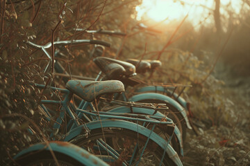 old bicycle in the forest