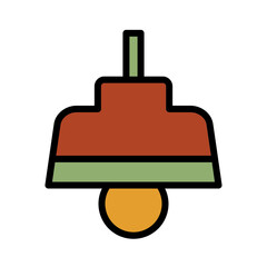 Ceiling Light Lamp Light Filled Outline Icon