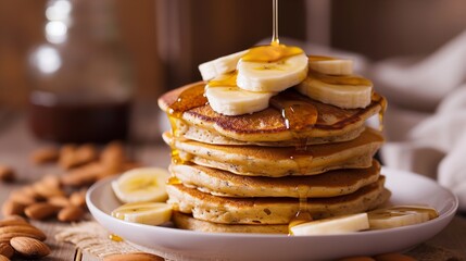 A Stack of Protein-Packed Pancakes Made with