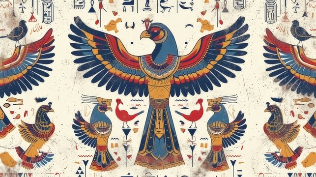 Egyptian vintage, pharaohic pattern
