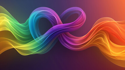abstract background with infinity in rainbow colors, illustration