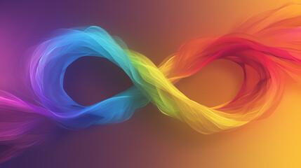 abstract background with infinity in rainbow colors, illustration