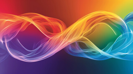 abstract background with infinity in rainbow colors, illustration
