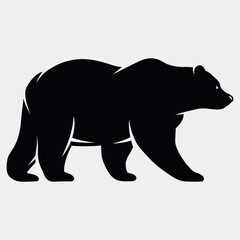 bear vector icon isolated on white background
