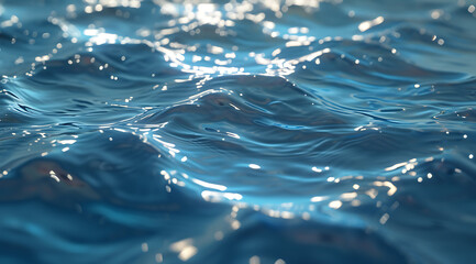 blue water with ripples on a blue background in the s