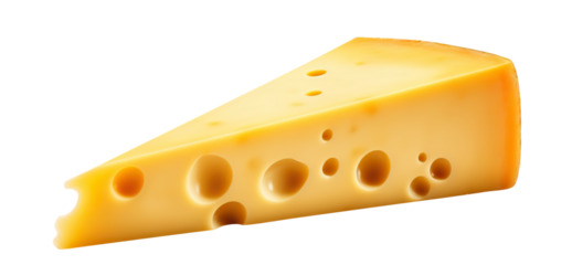 Piece of delicious cheese cut out