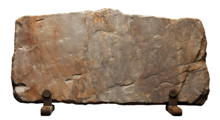 Old stone sign plate, cut out