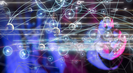 conference Digital Network and data concept 3d - connection