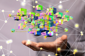 Cloud storage and Computing concept.