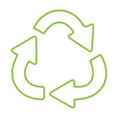 Recycle sign set icon