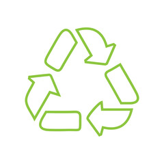 Recycle sign set icon