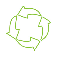 Recycle sign set icon