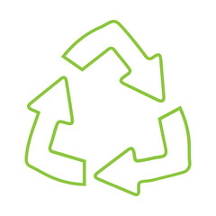 Recycle sign set icon
