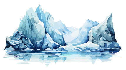 Arktis Eisberge Gletscher Berge Nordpol Eislandschaft Natur Vektor