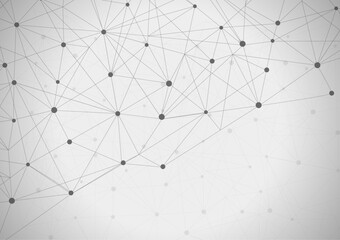 Abstract connections background on gray