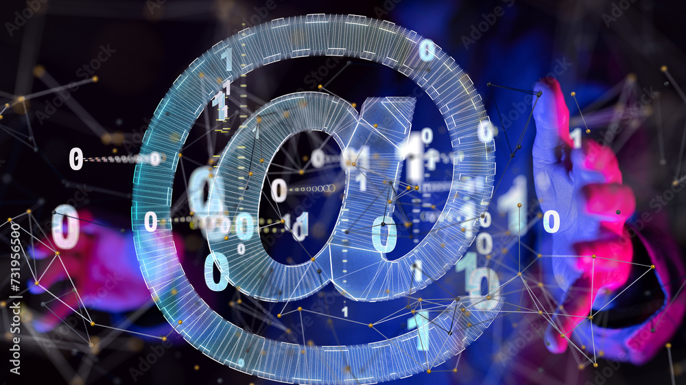 Aufkleber mail communication support contact concept service - neural network exposure digital