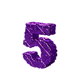 The purple unpolished symbol turned to the left. number 5