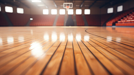 The contemplative neutral tones of an Empty basketball court, solitary mood: introspective, message: finding peace in sports spaces
