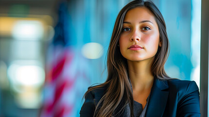 Obraz premium Portrait einer Geschäftsfrau im Büro. Close up einer Businesswoman 