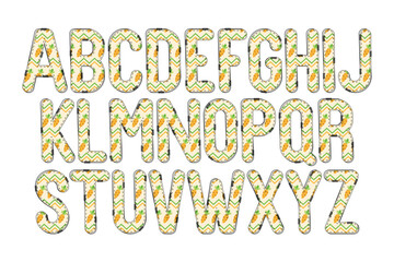 Versatile Collection of Spring Carrot Alphabet Letters for Various Uses