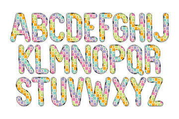 Versatile Collection of Easter Eggs Alphabet Letters for Various Uses