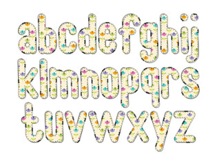 Versatile Collection of Colorful Floral Alphabet Letters for Various Uses