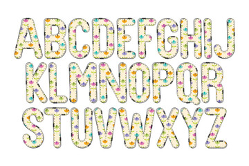 Versatile Collection of Colorful Floral Alphabet Letters for Various Uses