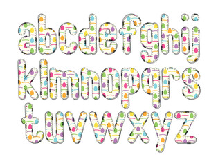 Versatile Collection of Colorful Eggs Alphabet Letters for Various Uses