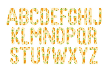 Versatile Collection of Cute Carrot Alphabet Letters for Various Uses