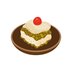 Mafruka Arabic pastry vector illustration