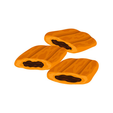Makroud Arabic cookies vector illustration