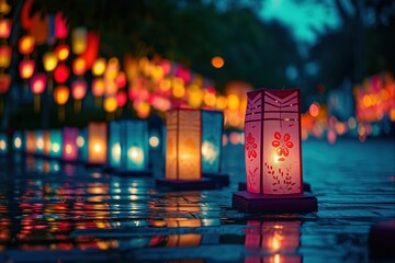 Taiwan Lantern Festival , Luminous Landscape: Capture the breathtaking scene of thousands of...